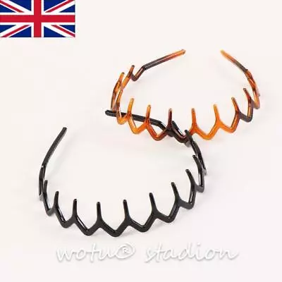 Sharks Tooth Zig Zag Hair Band Toothed Headband Band Sports Ladies Men • £4.46