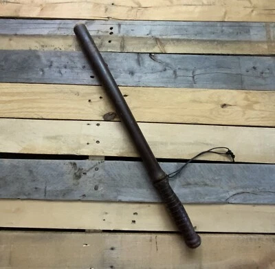 $125 • Buy Vintage Wooden Police Baton 22 In Nightstick Dark Finish Worn