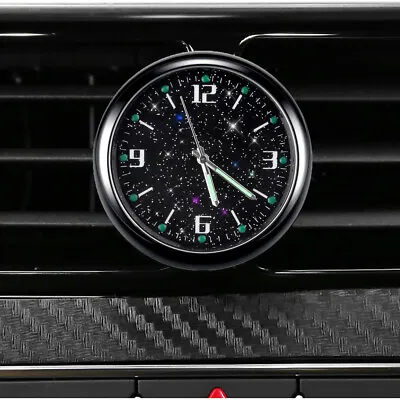$4.58 • Buy Universal Car Internal Luminous Stick-On Digital Watch Quartz Clock Accessories