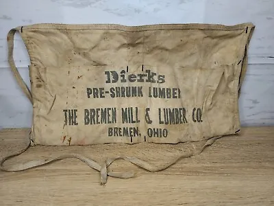 Dierks Lumber Bremen Mill Ohio Nail Apron Pouch Carpenter Advertising Vintage • $14.99
