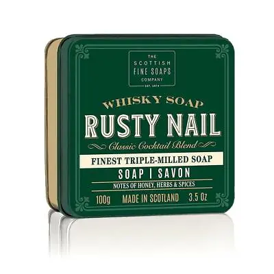 £10.99 • Buy Scottish Fine Soaps Luxury Whisky Rusty Nail Soap Bar & Vintage Design Tin Gift
