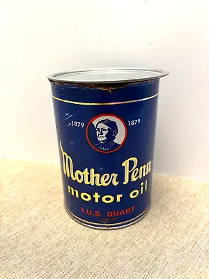 Vintage Mother Penn One Quart Empty  Display Advertising Oil Can  • $10