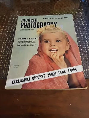 Modern Photography Magazine July 1953 Biggest 35mm Lens Guide 50 Vintage  • $10