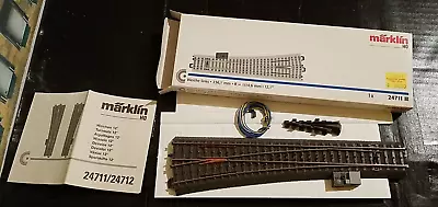 HO Scale Marklin 24711 C Track Left Hand Wide Radius Turnout New Original Box • $35.79
