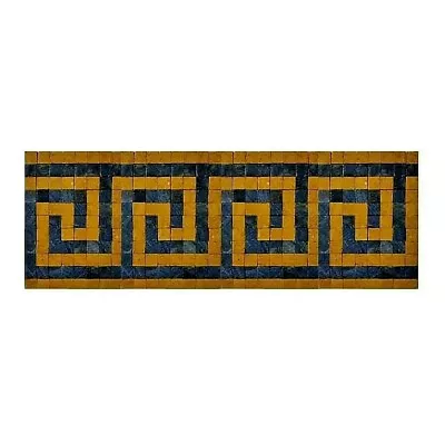 Handmade Greek Key Border Marble Mosaic For Walls & Floors Natural Stone 50cm • $108.90