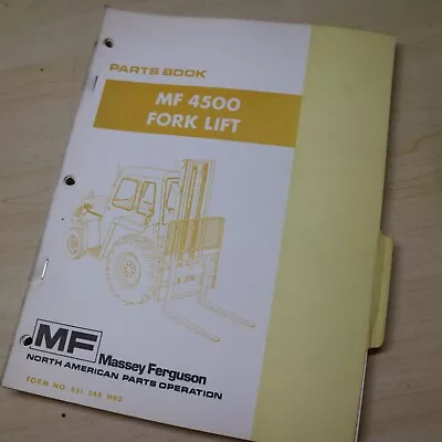 MASSEY FERGUSON MF 4500 FORKLIFT Parts Manual Book Catalog List Rough Terrain  • $85