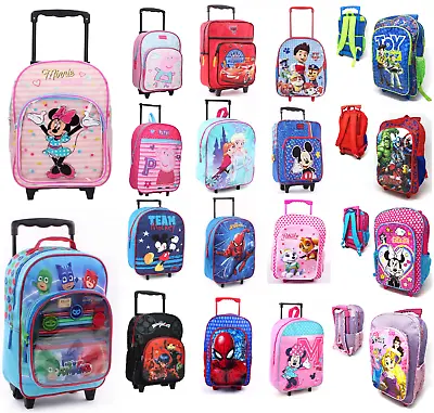 Kids Spiderman Trolley Minnie Mouse Trolley Paw Patrol Backpack Trolley Luggage • £33.99