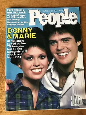 People Weekly Magazine Donny & Marie Osmond October 31 1977  Newsstand Copy • £12.75