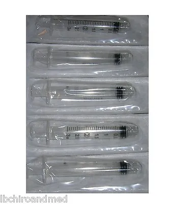 3cc /3ML Global Sterile Syringes Luer Lock Tip Syringe Only No Needle 5-PACK  • $4.99