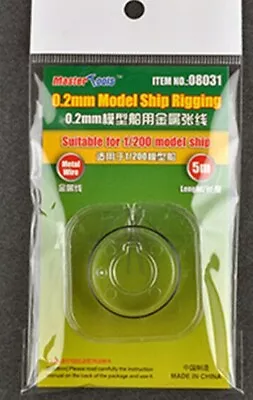 £14.99 • Buy MasterTools 08031 0.2mm Model Ship (1:200th) Rigging Cable(s) 5m Long