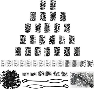 76PCS Viking Hair Beads For Men's Accessories Hair Jewelry Beard Beads For  • $12.99