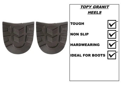 £6.99 • Buy 12mm Extra Heavy Duty, Hardwearing Winter Hiking Boot Stick On Heels TOPY GRANIT