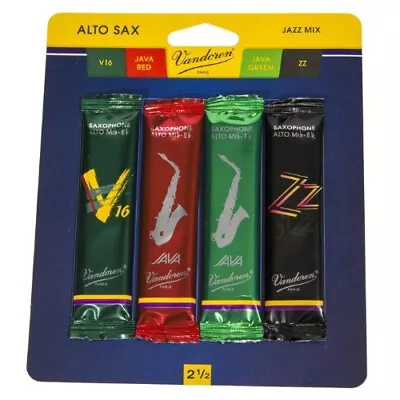 Vandoren SRMIXA25 Alto Saxophone 2.5 Strength Jazz Reed Variety Pack • $21.99