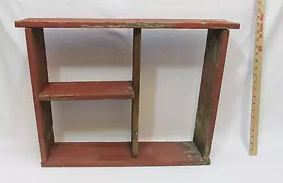 Reclaimed Barn Board Shelf Shadow Box Weathered Red Rustic Primitive 19  X 25  • $39.95