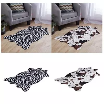 Non Slip Soft Faux Animal Skin Fur Rug Non-slip Mat Carpet Decor 75x110cm • $39.92