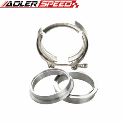 $19 • Buy SS304 2.75  Turbo Exhaust V-Band Clamp +Mild Steel Male/Female Vband Flange Kit 