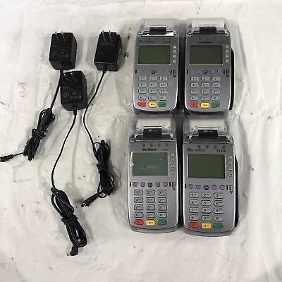 Lot Of 2 VeriFone VX520 DC EMV Credit Card Terminals - 3 PWR Cables • $79.99