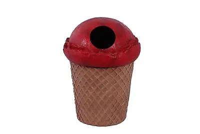 $999.35 • Buy Strawberry Ice Cream Trash Can Over Sized Statue Red Restaurant Prop Display