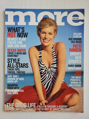 2000 MORE Magazine PATTI HANSEN Carly Simon Rene Russo Sherry Lansing ROSIE VELA • $29.99