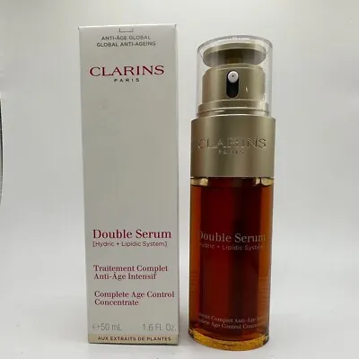 Clarins Double Serum Age Control Concentrate 50ml Damaged Box Only 5 Left! • $46.99