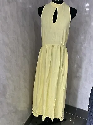 Michelle Keegan Yellow Maxi Dress Sleeveless Lightweight Women’s Size 10 • £10