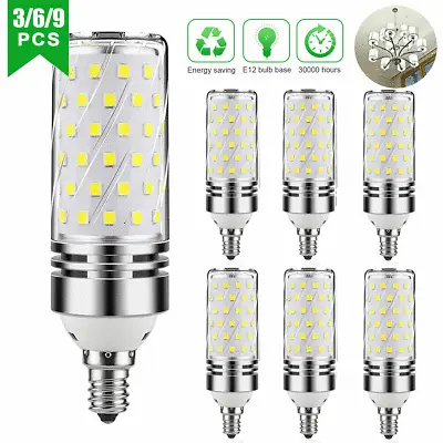 3/6/9/12PCS E12 LED Corn Bulbs 16W Candelabra Light Bulbs Daylight White 6000K • $8.99