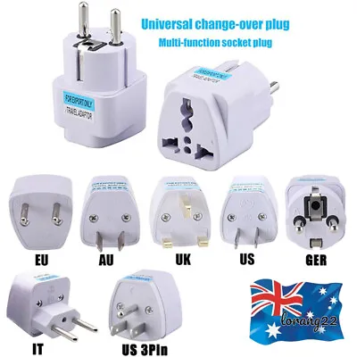 $9.99 • Buy AU UK US To EU Euro AC Travel Adapter Electrical Plug Converter Power Socket