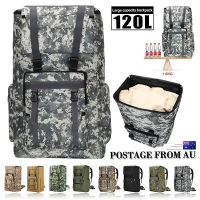 120L Large Military Tactical Backpack Rucksack Camping Outdoor Hiking Bag • $42.99