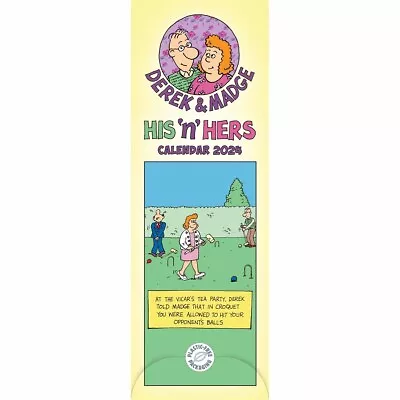 Derek & Madge His 'N' Hers Couples Slim Planner 2024 - Humour - Month To View • £6.48