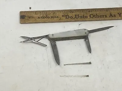 FA KOCH CO Multi Tool Vintage Knife Scissors Has Tweezers & Toothpick Miniature • $65