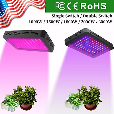 $40.99 • Buy 1000W 2000W 3000W LED Grow Lights Panel Full Spectrum For Indoor Plants Flowers