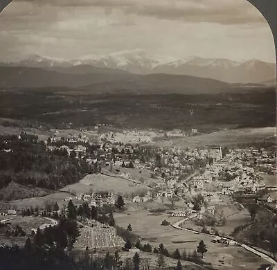 Charming Town With Mt Washington In The Distance NH Keystone Stereoview C1900 • $20