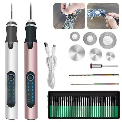 Electric Micro Engraver Pen Tip Engraving Cordless Metal Jewelry Wood Glass Tool • $15.75