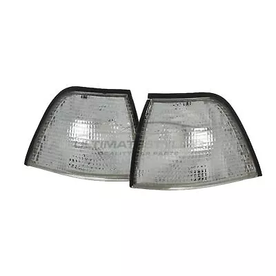 Front Indicator Lights Lamps BMW 3 Series E36 4 Door Models 1991-2001 Clear Pair • $37.77