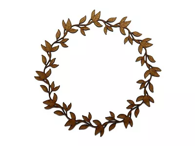 Wooden MDF Wreath Circle Branch Floral Craft Shape Laser Cut Embellishment • £3.29