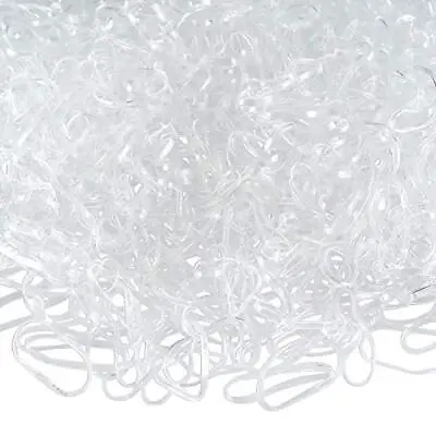Elastic Hair Rubber Bands 1500pcs Mini Small Clear Ponytail Elastics For Hairs • $5.68