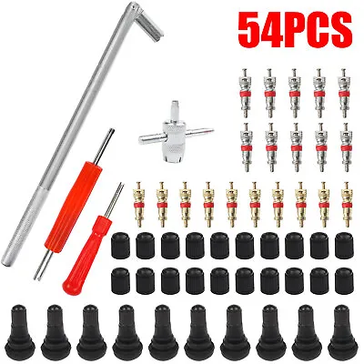 54pcs Kit Valve Stem Installation Remover Repair Tool Puller Car Tire Plug Core • $12.87