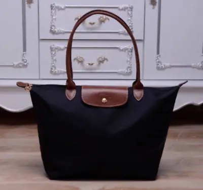 Genuine New Longchamp Le Pliage Black Tote Bag Travel Bag Nylon Handbag Large • £45