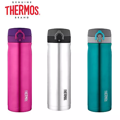 NEW Thermos S/Steel Vacuum Insulated Direct Drink Bottle 470ml Flask Pink Teal • $36.99