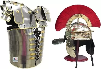 Roman Lorica SEGMENTATA With Centurion Helmet Hallowen Costume • $299