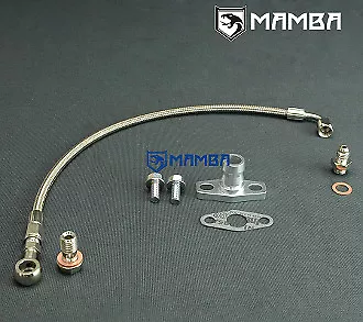 MAMBA Turbo Oil & Return Drain Kit For NISSAN CA18DET S13 W/ Garrett T25 T28 • $30