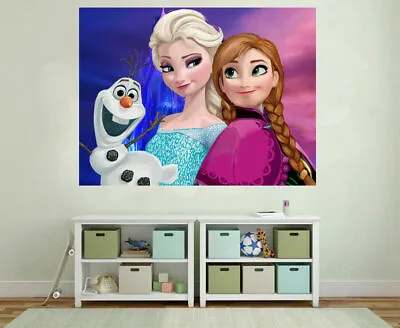 £62.75 • Buy Giant Disney Frozen Wall Sticker Kids Art Mural Decal Removable Decor Elsa Anna