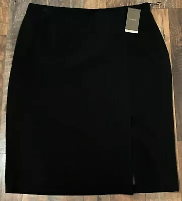 NWT Merona Womens Skirt Size 14 Black Solid With Slit • $10