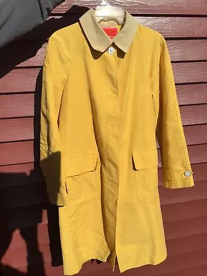 Isaa Mizrahi Mustard Yellow Coat For Rain Shine Or Wind Size Large • $12