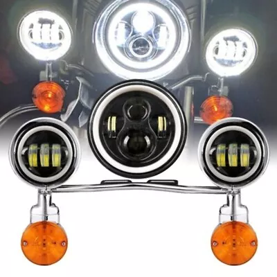 $199.99 • Buy 7  Led Headlight + 4.5  Passing Lights Bar For Yamaha Royal Star Venture XVZ1300