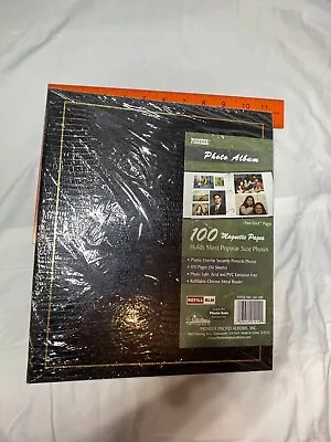Pioneer LM100 Magnetic Self Stick 3 Ring Album 100 Pages/50 Sheets Black NEW • $17.99