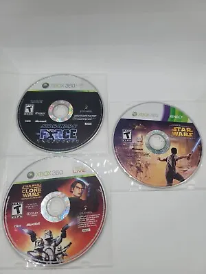 $14.99 • Buy Star Wars The Force Unleashed Kinect Clone Wars Xbox 360 Disc Only Bundle Lot