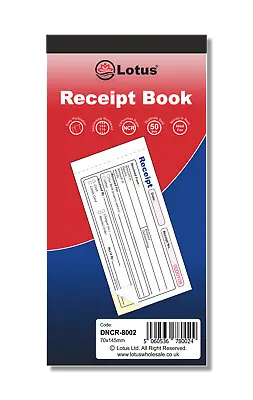 NCR 70 X 145mm Receipt Book Duplicate Voucher Pad 50 Sets Carbonless - DNCR-8002 • £7.49