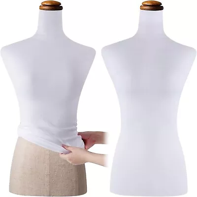 Peryiter 2 Pieces Mannequin Fabric Cover 3Upper Body Mannequin Cover Soft Str • $18.89