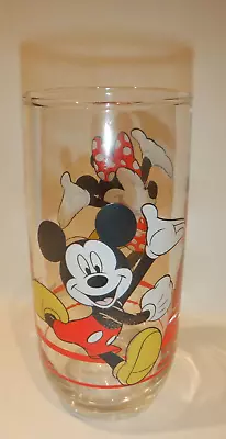 VINTAGE Disney  MICKEY & MINNIE MOUSE Tumbler 12 Oz. Drink Glass • $6.99